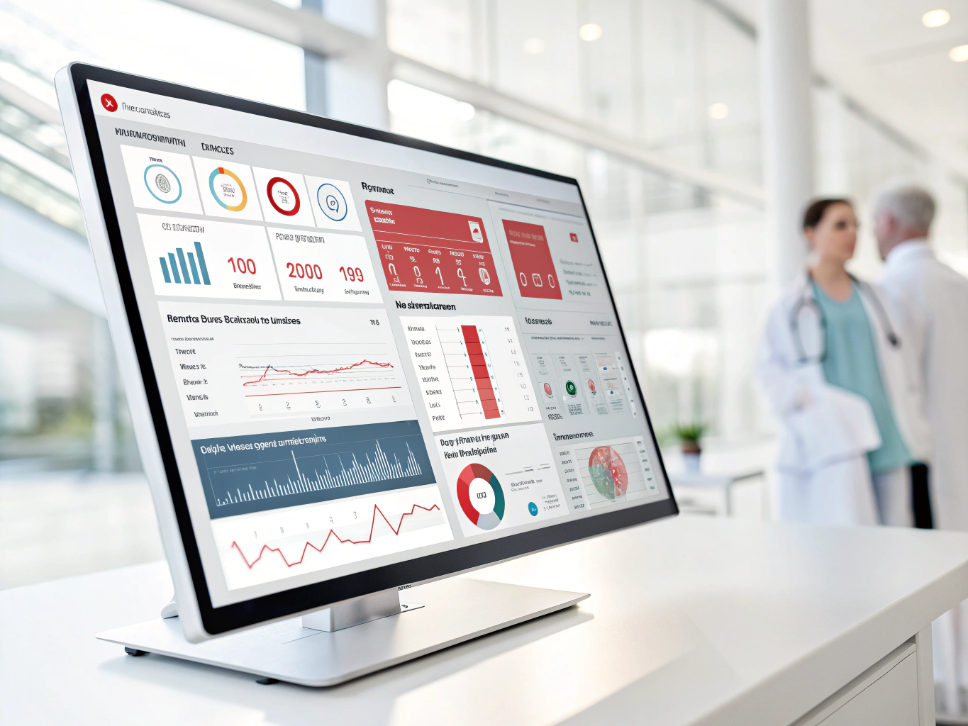 AI-powered medical data visualization on a screen