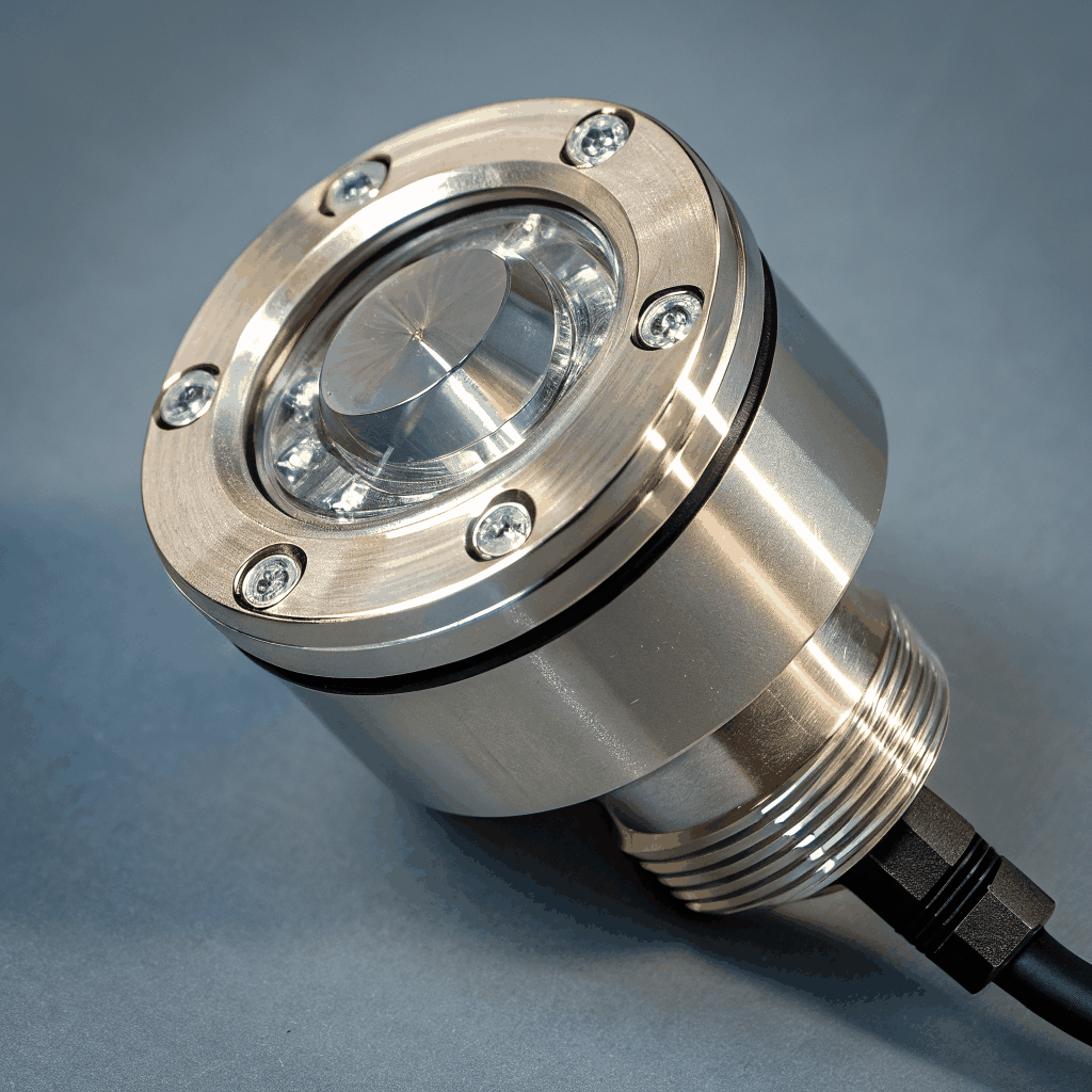 Close-up of high-precision diagnostic medical sensor