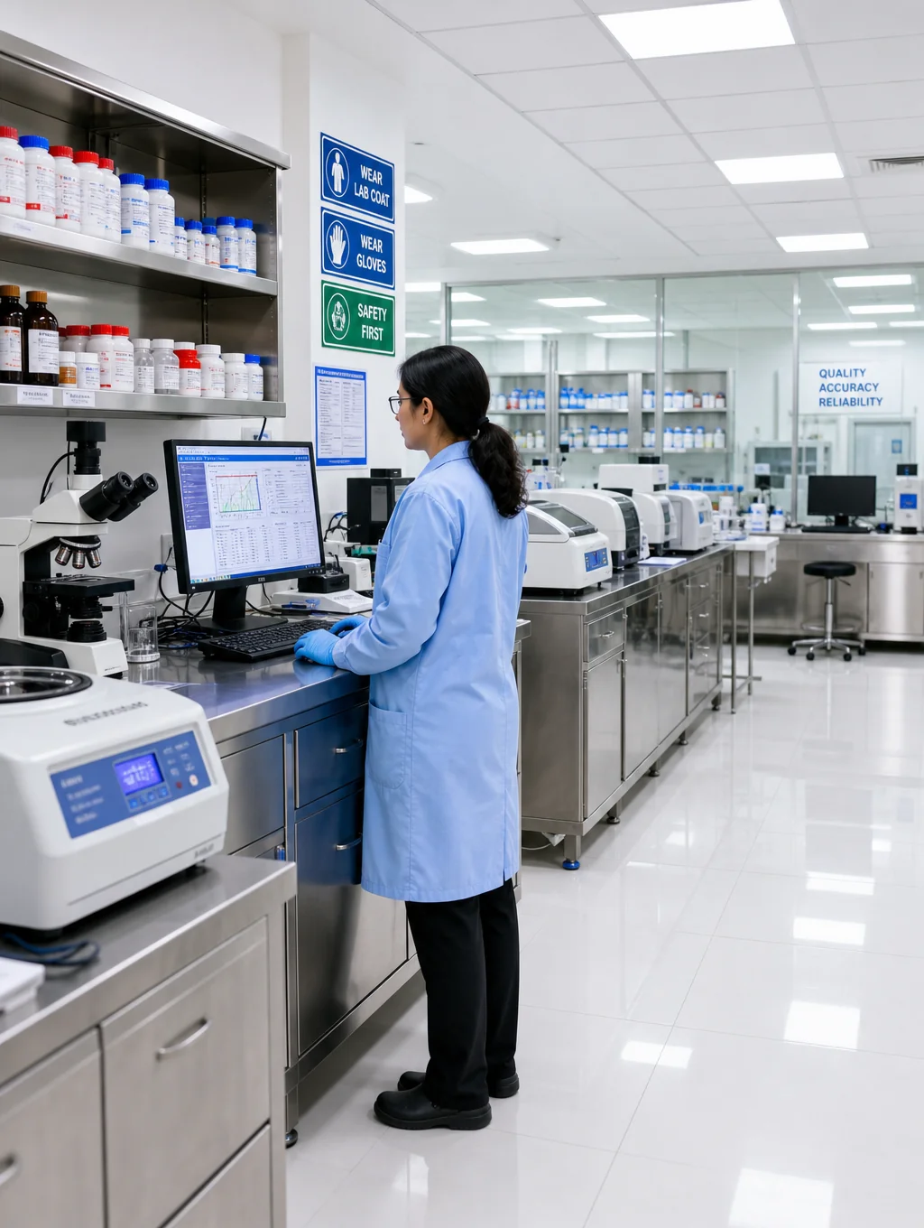 Modern medical technology and diagnostic equipment in a professional clinical setting