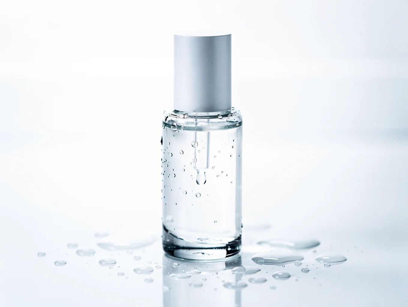 Medical grade skincare products on a tray