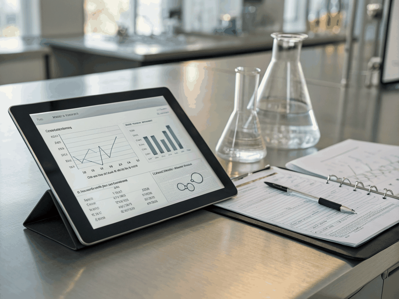 Data visualization dashboard showing patient health trends