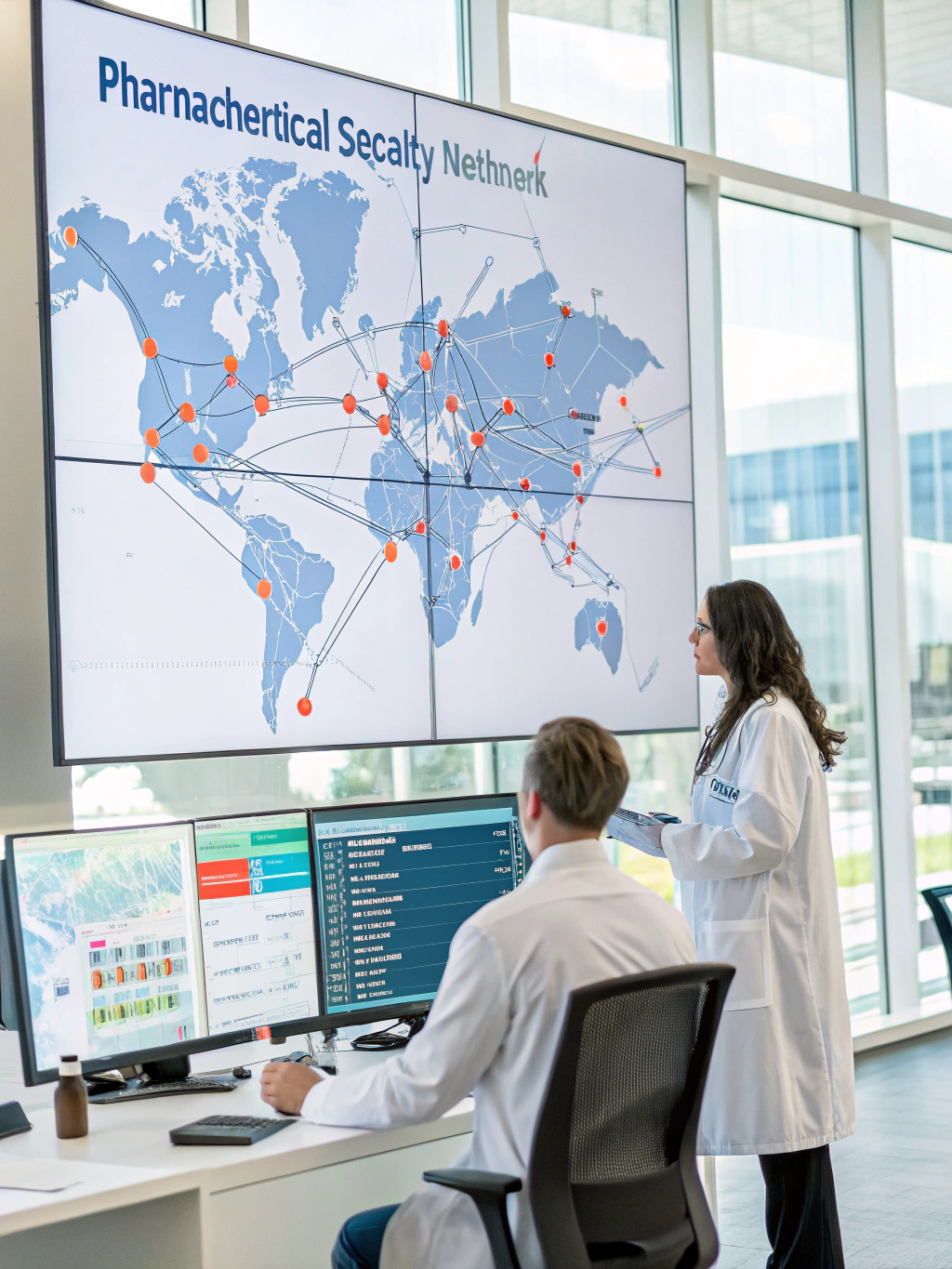 Global medical supply chain network visualization